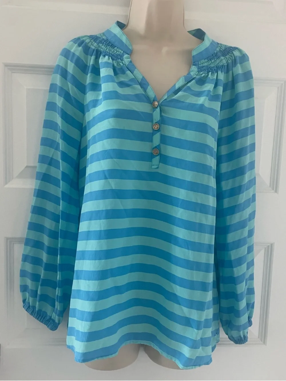 **Lilly Pulitzer 100% Silk Elsa Blouse - XS**